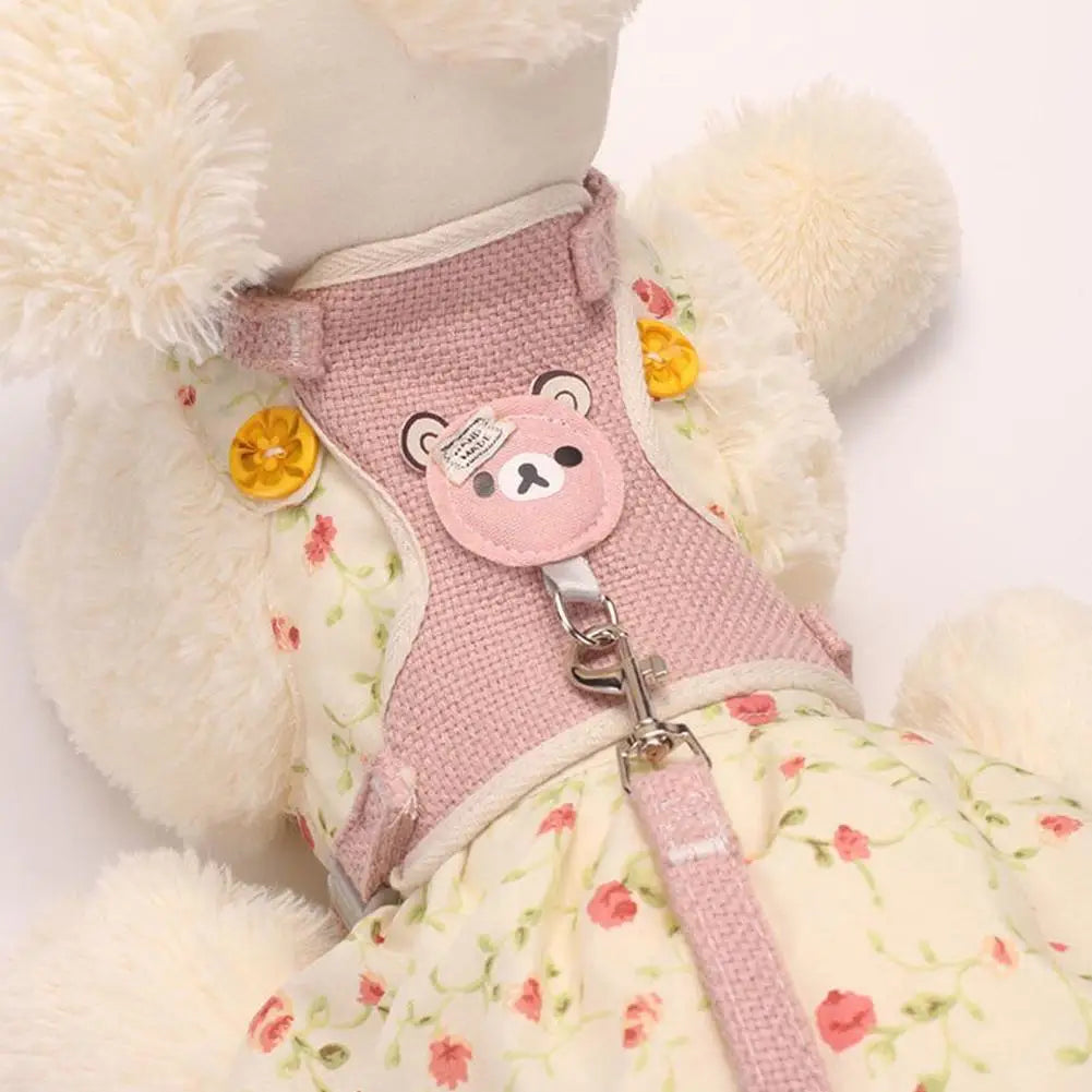 Cute Bear Cat Harness and Leash Set