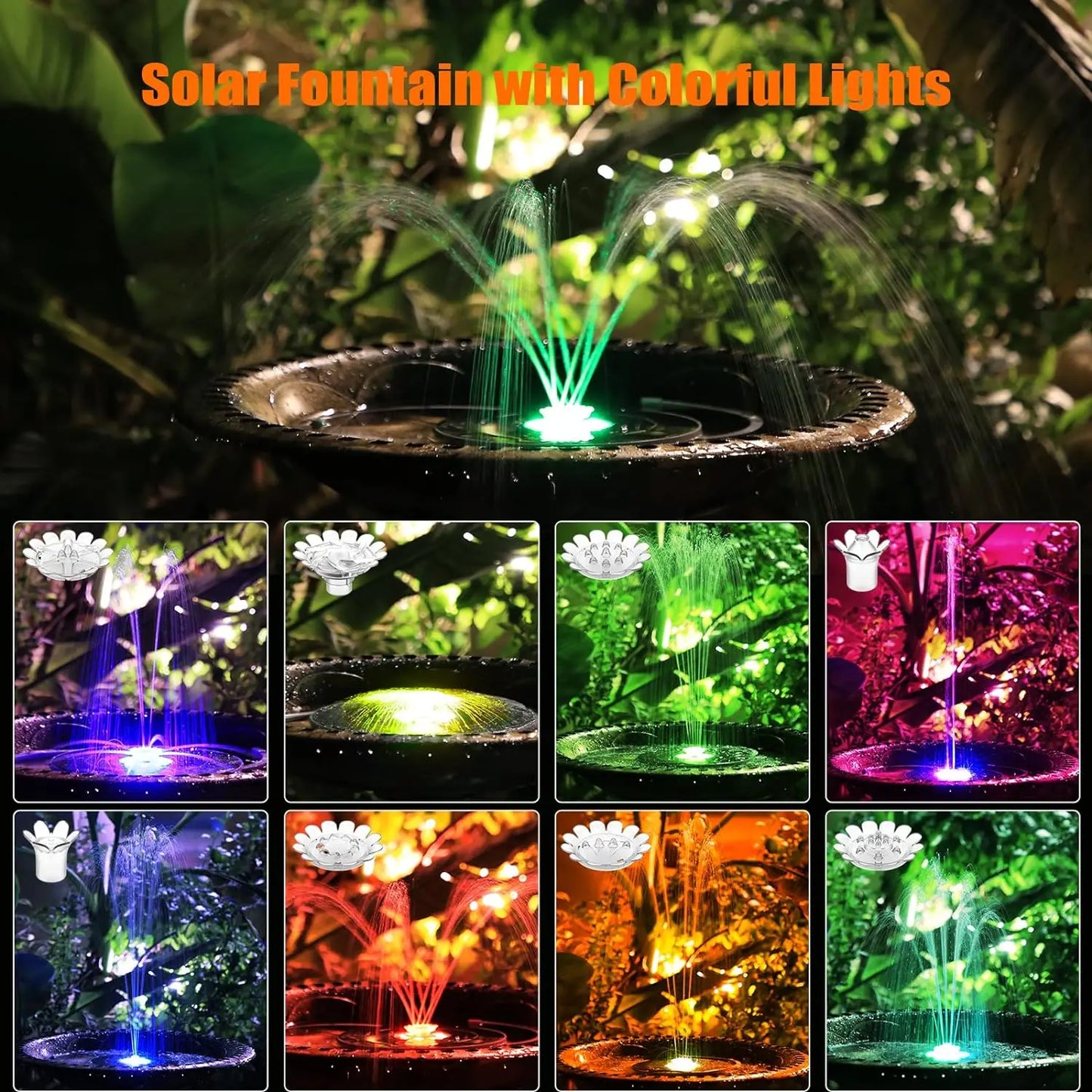LED Solar Fountain