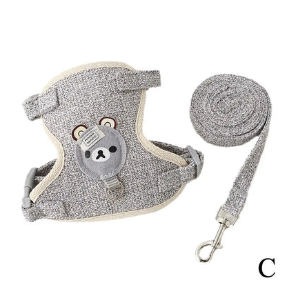Cute Bear Cat Harness and Leash Set