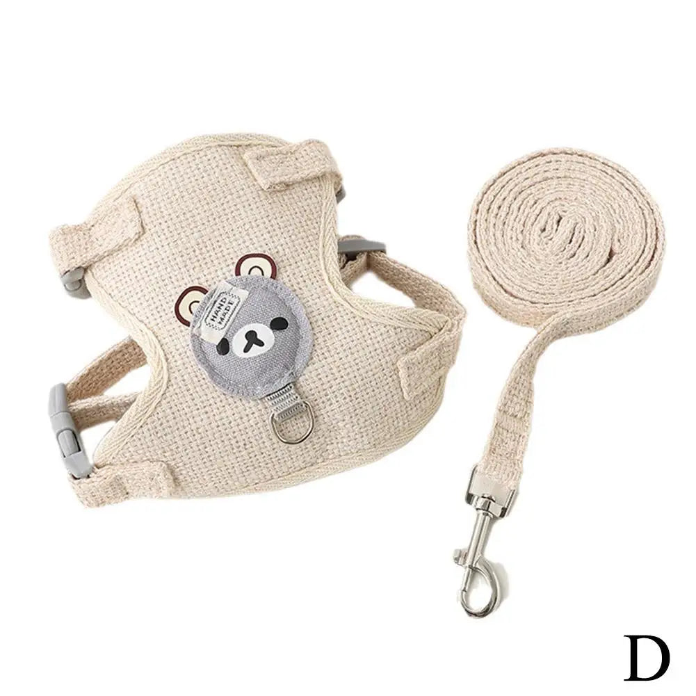 Cute Bear Cat Harness and Leash Set