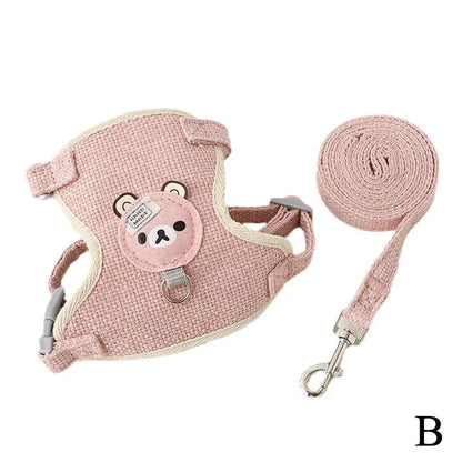 Cute Bear Cat Harness and Leash Set