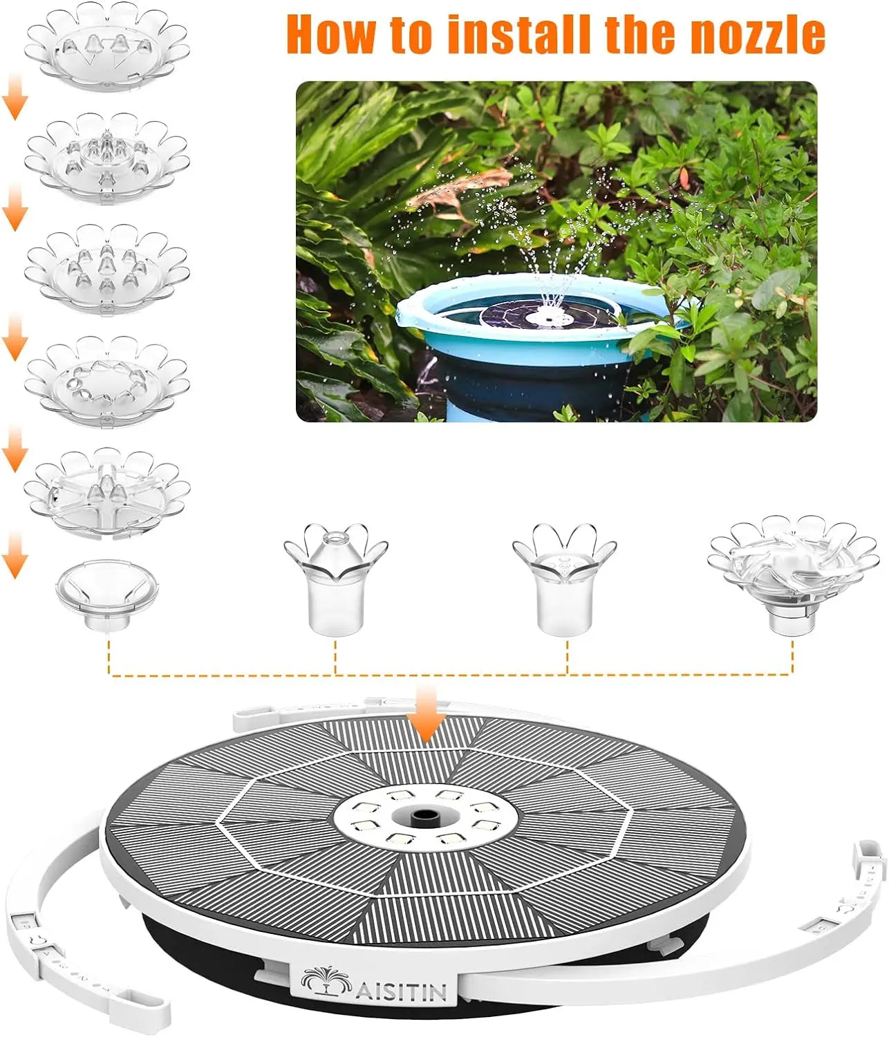 LED Solar Fountain