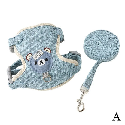 Cute Bear Cat Harness and Leash Set