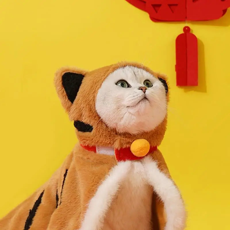 Warm Cat Tiger Cloak Hoodie